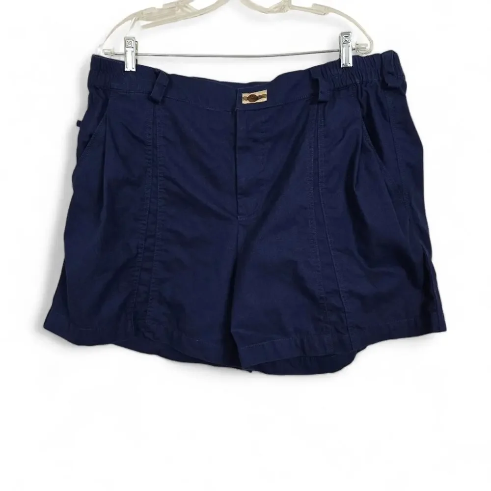 The Territory Ahead Men’s Navy Canvas Shorts XXL Cotton Flat Front Hiking Golf